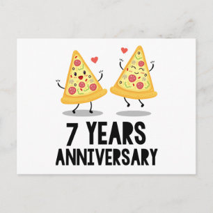7th Anniversary 7 Years Postcard