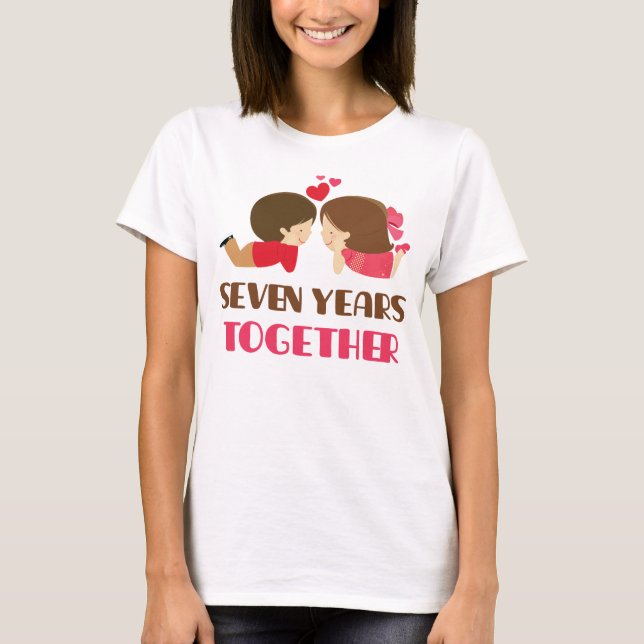 7th Anniversary Gift For Her T-Shirt (Front)
