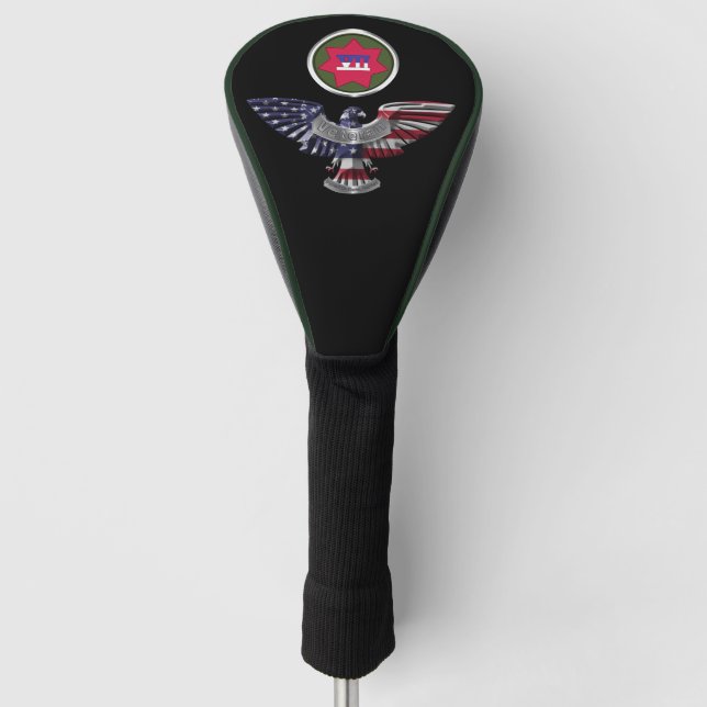 7th Armoured Corps Veteran Golf Head Cover (Front)