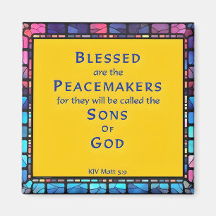 7th Beatitude from Jesus' Sermon on the Mount Magnet