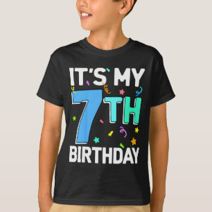7th birthday 7 seven happy birthday boy or girls T-Shirt
