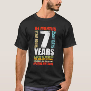 7Th Birthday 7 Year Old Boys Girls Kids Party Bein T-Shirt