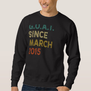 7th Birthday 7 Years Old Goat Since March 2015 Sweatshirt
