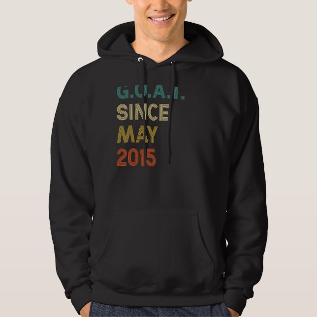 7th Birthday 7 Years Old Goat Since May 2015 1 Hoodie (Front)