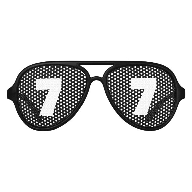 7TH BIRTHDAY age 7 PARTY kids SUNGLASSES  (Front)