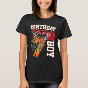 7th Birthday Boy Basketball 7 Year Old Theme Playe T-Shirt