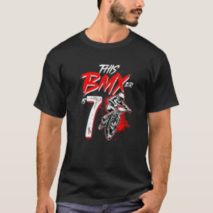 7th Birthday Boy BMX Birthday Party Decorations T-Shirt