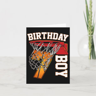 7th Birthday Boy Bysketbyll 7 Year Old Theme Playe Card