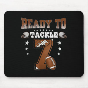 7th Birthday Boy Football Themed Party 7 Year Old Mouse Pad