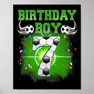7th Birthday Boy I Was 6 Now I'm 7 Years Old Kids Poster