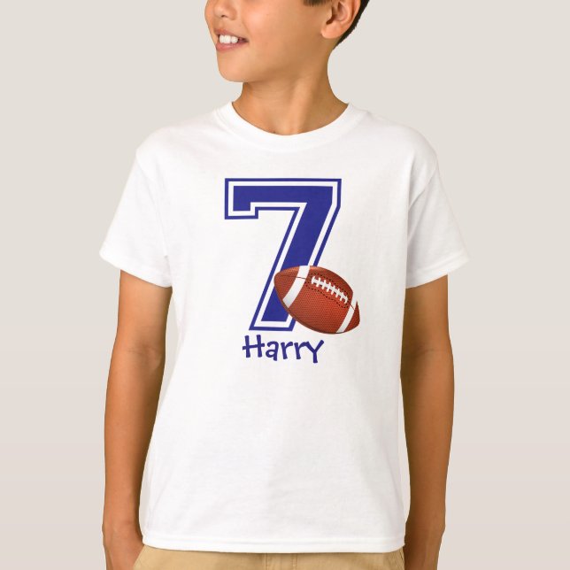 7th Birthday boy personalised T-Shirt (Front)