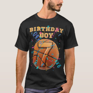 7th Birthday Boy Seven 7 Years Old Basketball Play T-Shirt