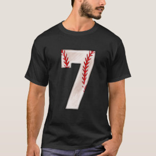 7th Birthday Boy Seven Years Old Baseball T-Shirt