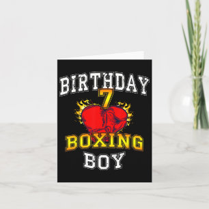 7th Birthday Boy Shirt - Boxing 7 Years Old Kid Card