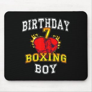 7th Birthday Boy Shirt - Boxing 7 Years Old Kid Mouse Pad