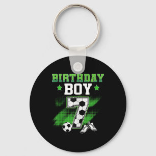 7th Birthday Boy Soccer 7 Year Old Sport 7yr Boys  Key Ring