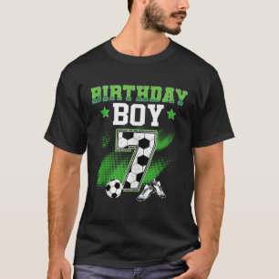 7th Birthday Boy Soccer 7 Year Old Sport 7yr Boys  T-Shirt