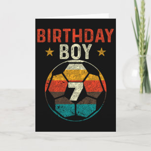 7th Birthday Boy Soccer Lover 7 Years Old Bday  Card