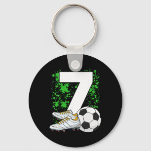 7th Birthday Boys 7 Years Soccer Footll Player Bir Key Ring