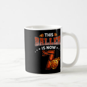 7th Birthday Boys Bysketbyll Player Gifts 7 Years  Coffee Mug