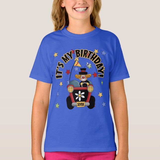 7th Birthday Clown T-Shirt (Front)