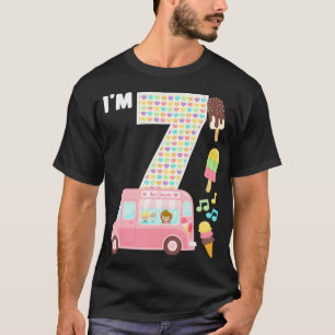7th Birthday Crew Ice Cream Truck I'm 7 Bday Ice C T-Shirt