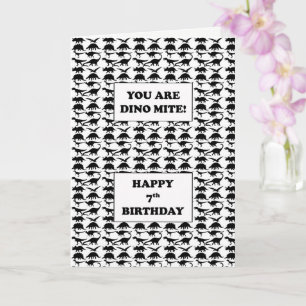 7th Birthday Dino Mite Card