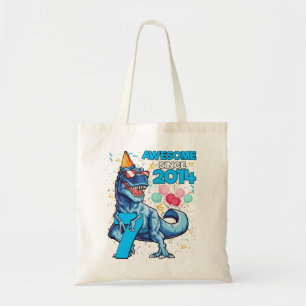 7th Birthday Dinosaur 7 Year Old Boy Kids Awesome Tote Bag