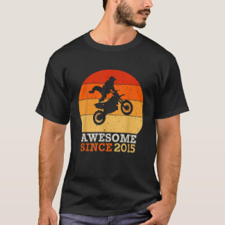 7th Birthday Dirt Bike Gift 7 Years Old Vintage Mo T-Shirt