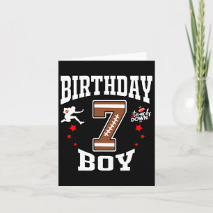 7th Birthday Football Boy Shirt - 7 Years Old Kid  Card