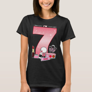 7th Birthday for Little Girl Makeup 7 Birthday 7 Y T-Shirt