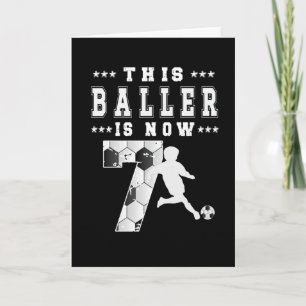 7th Birthday Gift Soccer Player 7 Year Old Boy Card