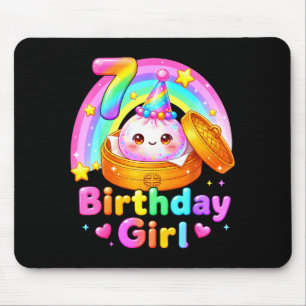 7th birthday girl dumpling kawaii pastel anime 7 mouse pad