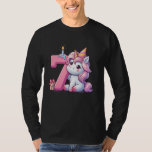 7th Birthday Girl Unicorn Cute Birthday Kids T-Shirt<br><div class="desc">7th Birthday Girl Unicorn Cute Birthday Kids</div>