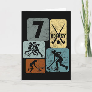 7th Birthday Girls Field Hockey 7 Years Of Hockey Card