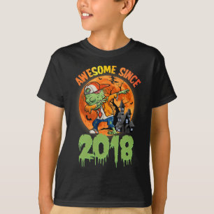 7th Birthday Halloween Dabbing Zombie Awesome Sinc T-Shirt
