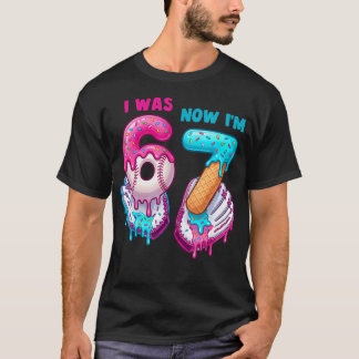 7Th Birthday I Was 6 Now I'M 7 Year Old Baseball T-Shirt