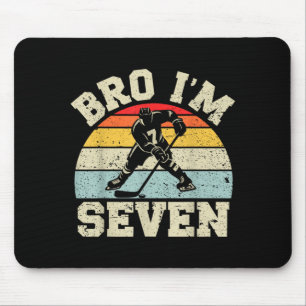 7th Birthday Ice Hockey Boy 7 Year Old Hockey Mouse Pad