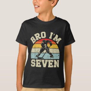 7th Birthday Ice Hockey Boy 7 Year Old Hockey T-Shirt