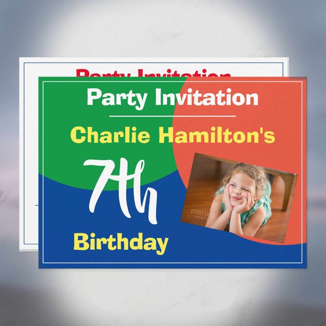 7th Birthday Invitation with Photo (Creator Uploaded)