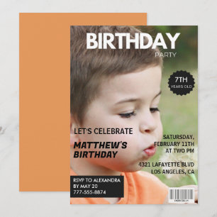 7th birthday invitations for him Magazine Cover