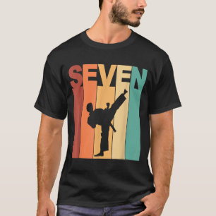 7th Birthday Karate Taekwondo Theme 7 Year Old T-Shirt
