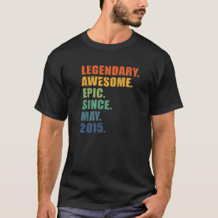 7th Birthday, May 2015, Boys Girls, 7 Year Anniver T-Shirt