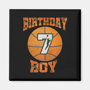 7th Birthday Outfit Boy Basketball Seven 7 Year Ol Magnet