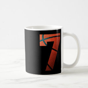 7th Birthday Party Basketball Print Number 7 Tee Coffee Mug