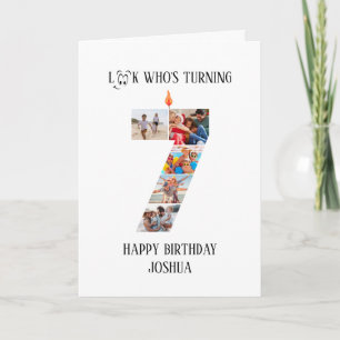 7th Birthday Photo Card