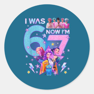 7th Birthday Six Seven 6 Classic Round Sticker