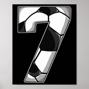 7th Birthday Soccer  Poster