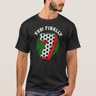 7th Birthday Soccer Themed Birthday Party 7 Years  T-Shirt