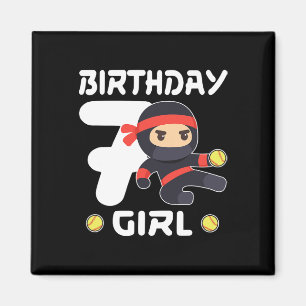 7th Birthday Softll Seven 7 Year Old Girl Magnet